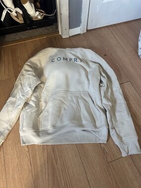 Cream Men's Pullover Hoodie Sweatshirt